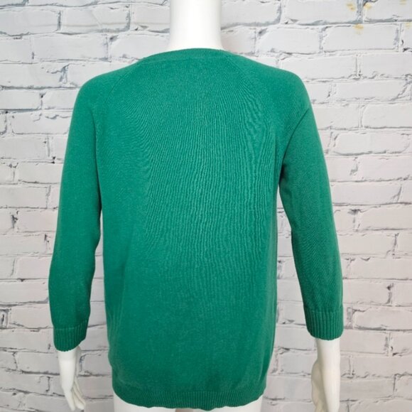 Burberry Brit Green Cotton & Cashmere Sweater - Picture 2 of 6